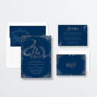 Be Our Guest Wedding Invitations Gold Navy Signature No Standard