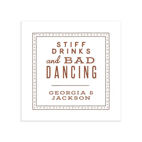Western I Do BBQ Cocktail Napkins Saddle Napkin Uncoined