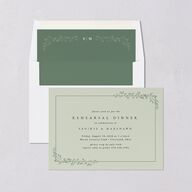 Dainty Frame Rehearsal Dinner Invitations Thyme Signature Blank Standard