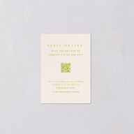 Modern Wedding Of Calligraphy QR Code RSVP Cards Chartreuse Signature Standard