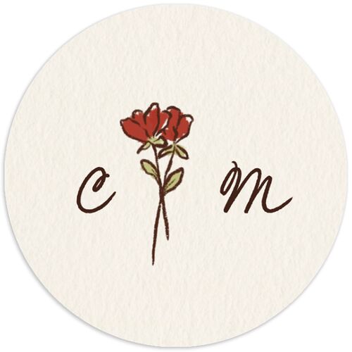 Hand Drawn Tablescape Wedding Stickers Camel Circle