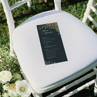 Opulent Garden Foil Wedding Programs Gold Dark Emerald Signature