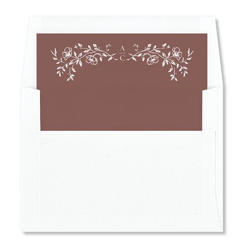 Gilded Branches Envelope Liners Merlot Standard