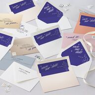Mood Board Save the Date Cards Sapphire Signature smooth Blank No