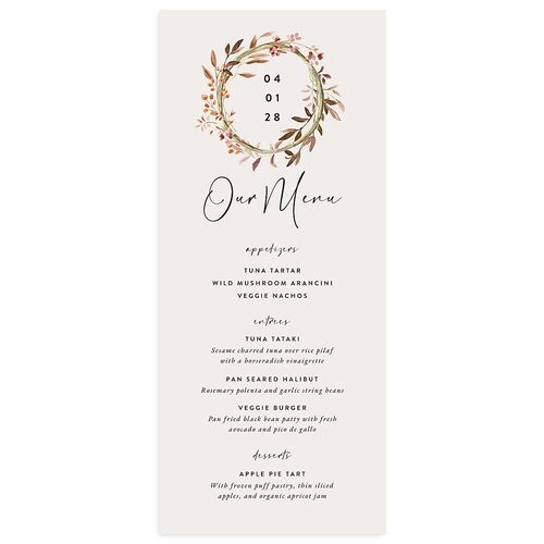 Rustic Arch Menus Walnut Signature