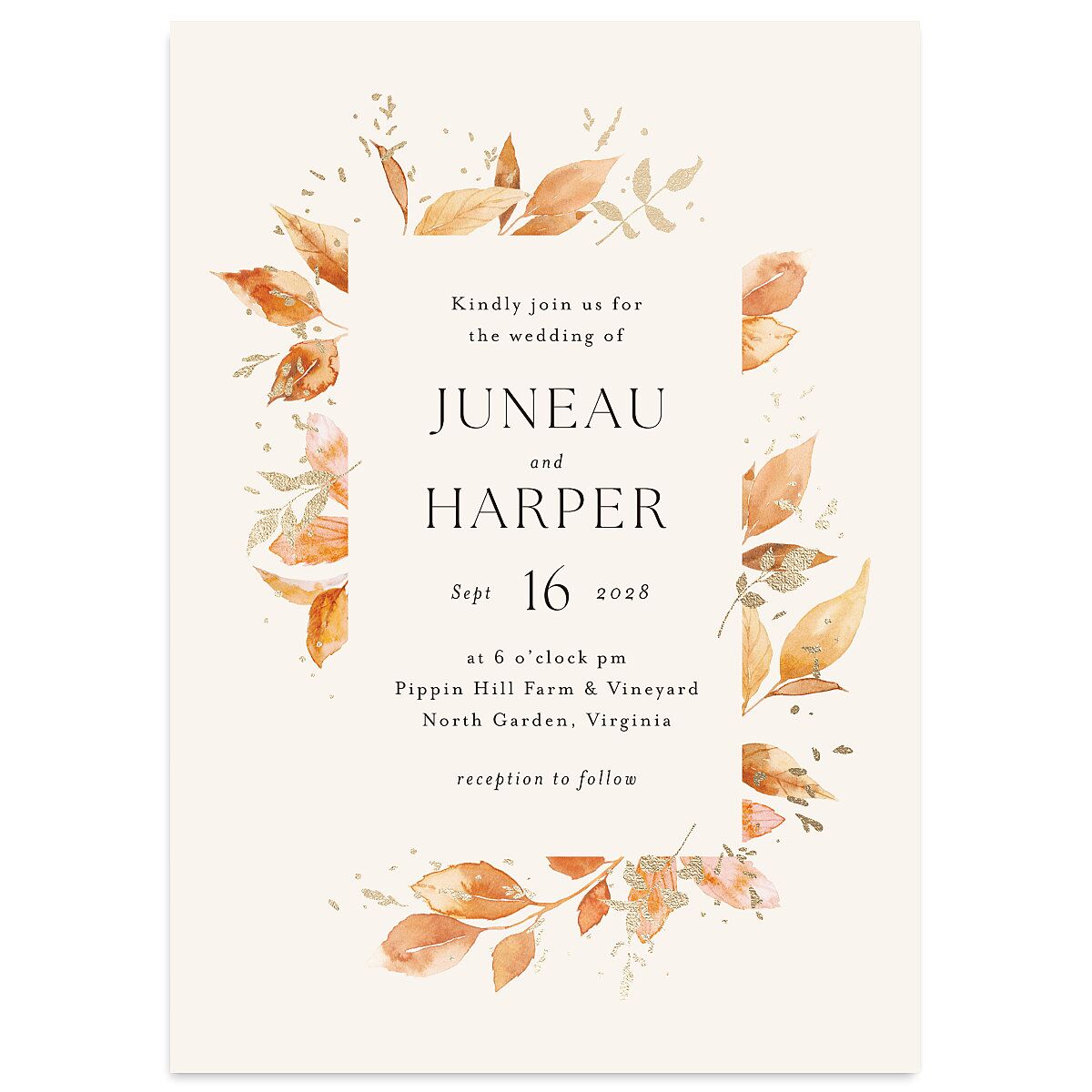 Autumn Frame Wedding Invitations