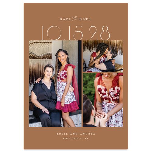 Eclectic Adornment Save the Date Cards Camel Signature smooth Blank No Standard