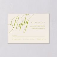 Modern Wedding Of Calligraphy Wedding Response Cards Chartreuse Signature Standard