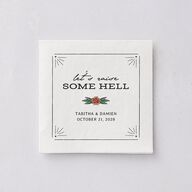 Til Death Tattoos Cocktail Napkins Linen Napkin Uncoined