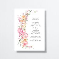 Pastel Arch Bridal Shower Invitations Pink Cotton Signature