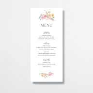 Pastel Arch Menus Gold Pink Cotton Signature