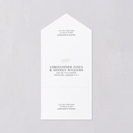 Classic Palm Trees Foil All-in-One Wedding Invitations Pure White Signature Light Both Recipient and Return Addresses No