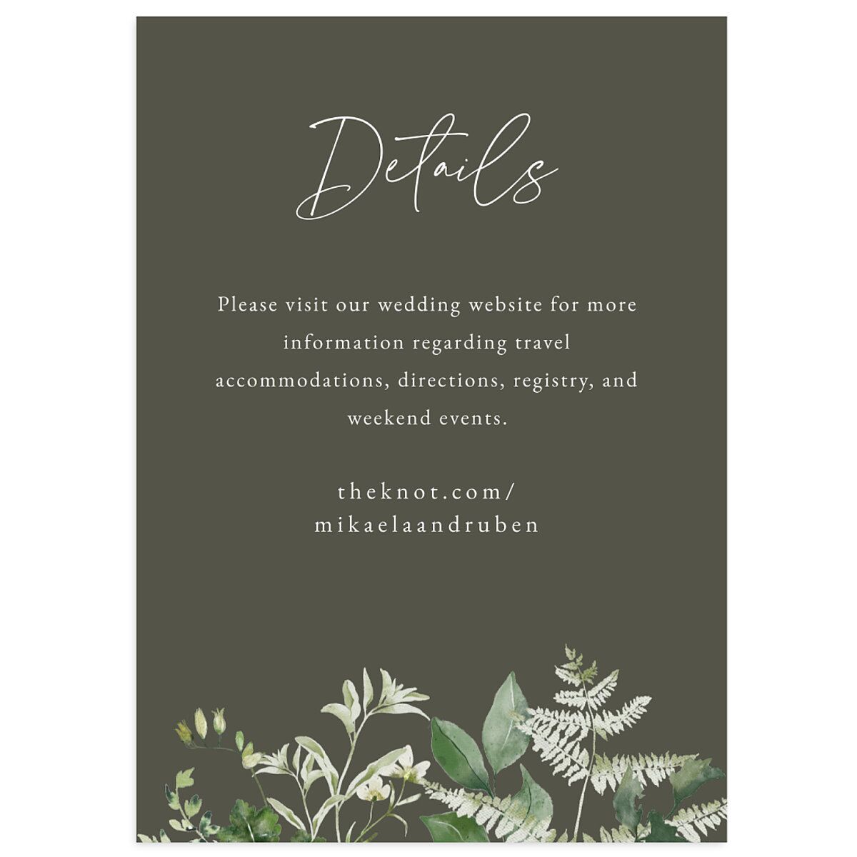 Fairytale Woodgrain Slab Wedding Enclosure Cards