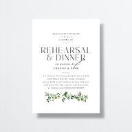 Simple Vine Rehearsal Dinner Invitations Deep Olive Signature