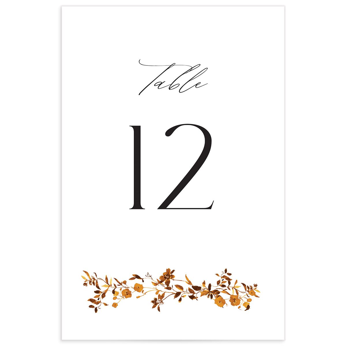 Simple Vine Table Numbers