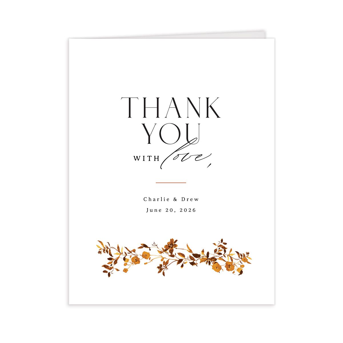 Simple Vine Thank You Cards