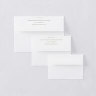 Rustic Butterflies Wedding Invitation Envelopes White Scottish Green Both Recipient and Return Addresses Standard Signature
