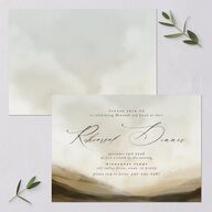 Western Valley Rehearsal Dinner Invitations Tan Signature Blank Standard