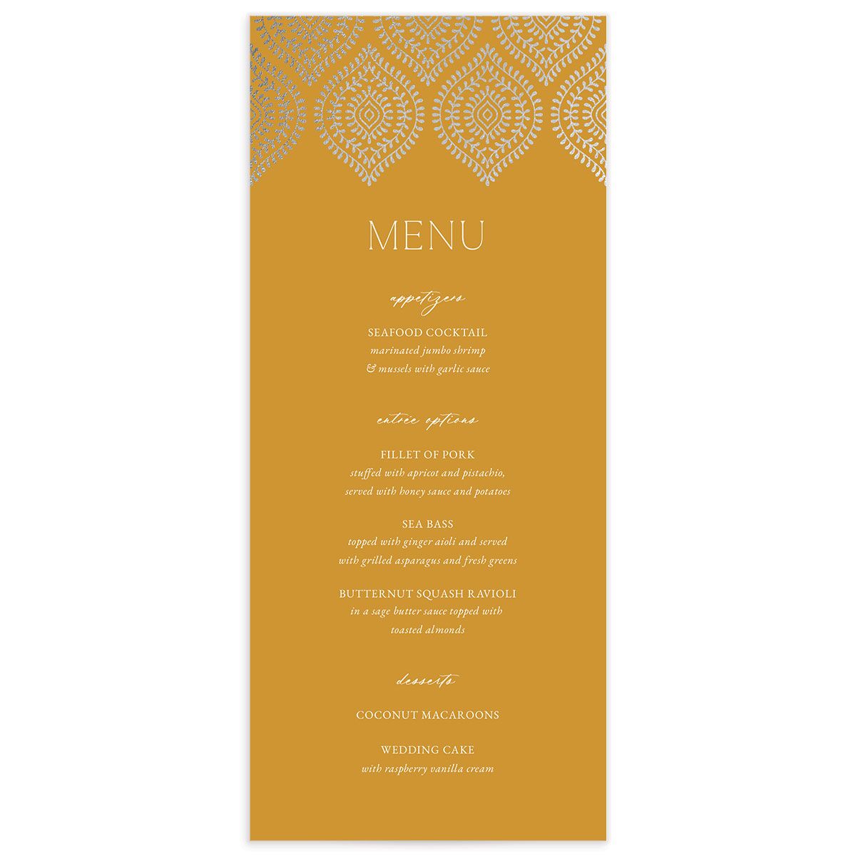 Gilded Lehenga Menus