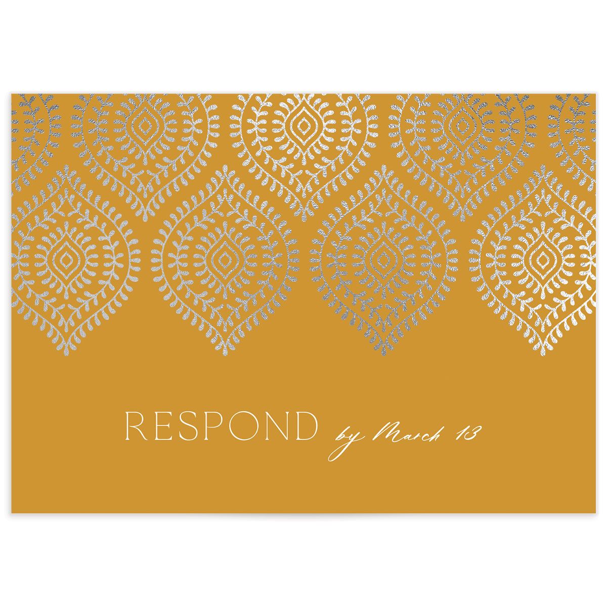 Gilded Lehenga Wedding Response Cards