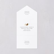 Rustic Butterflies All-in-One Wedding Invitations Pure White Signature Light Both Recipient and Return Addresses No