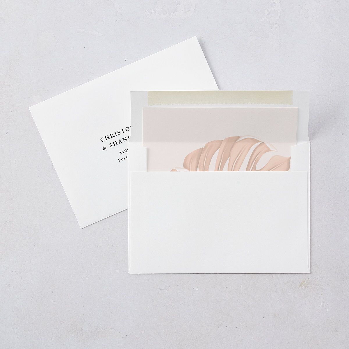 Tropical Oval Wedding Standard Envelope Liners — view 1
