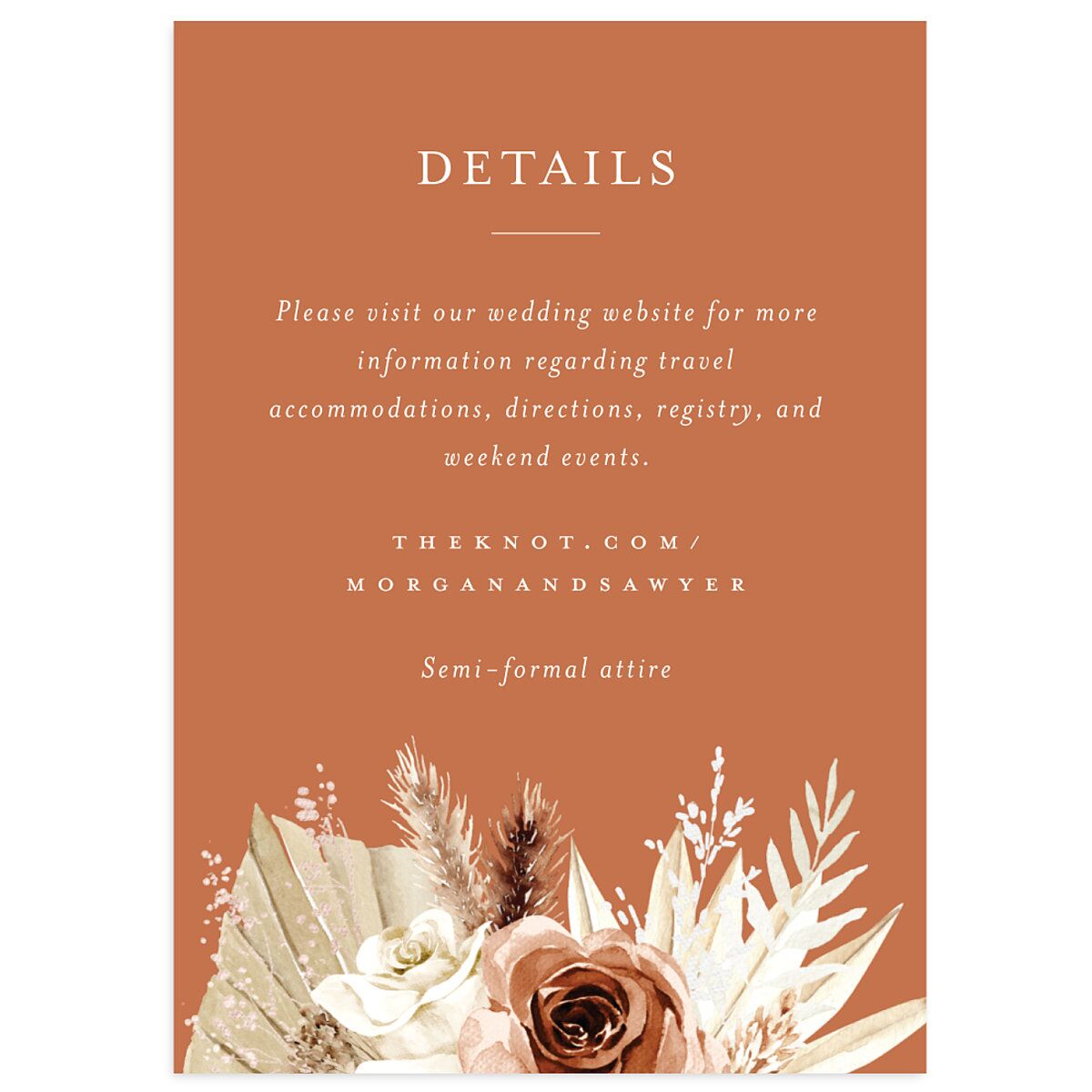 Western Floral Wedding Enclosure Cards