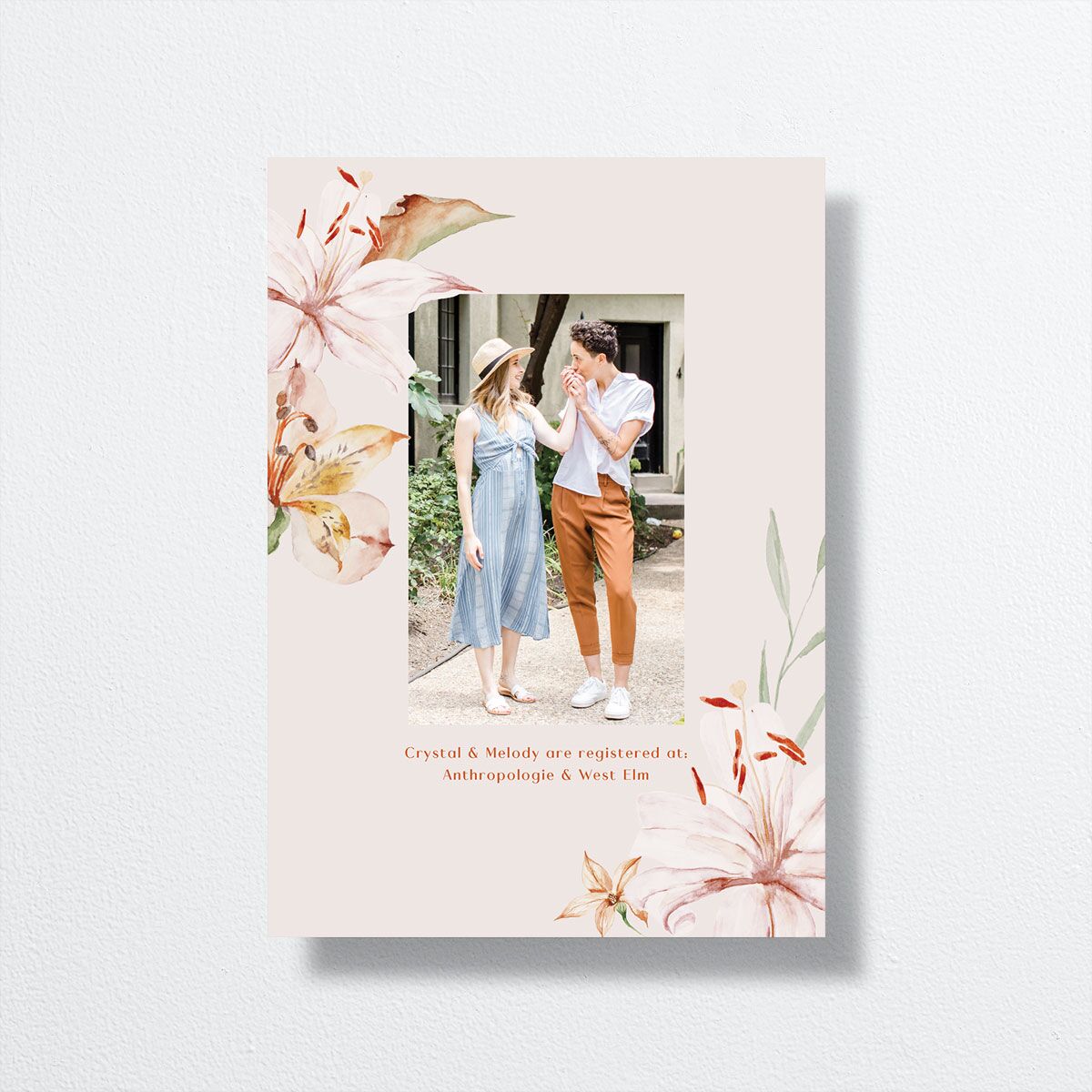 Tropical Lilies Bridal Shower Invitations — view 3
