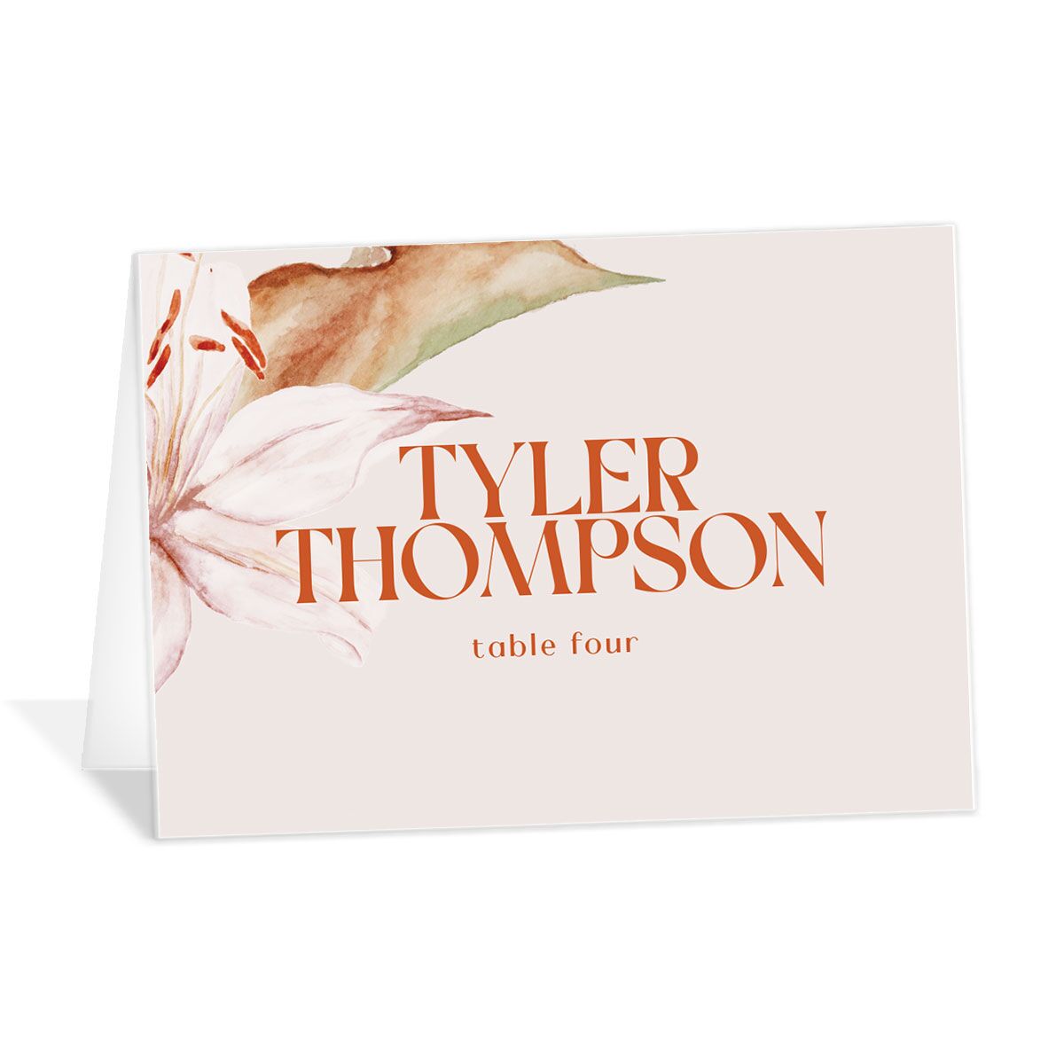 Tropical Lilies Place Cards