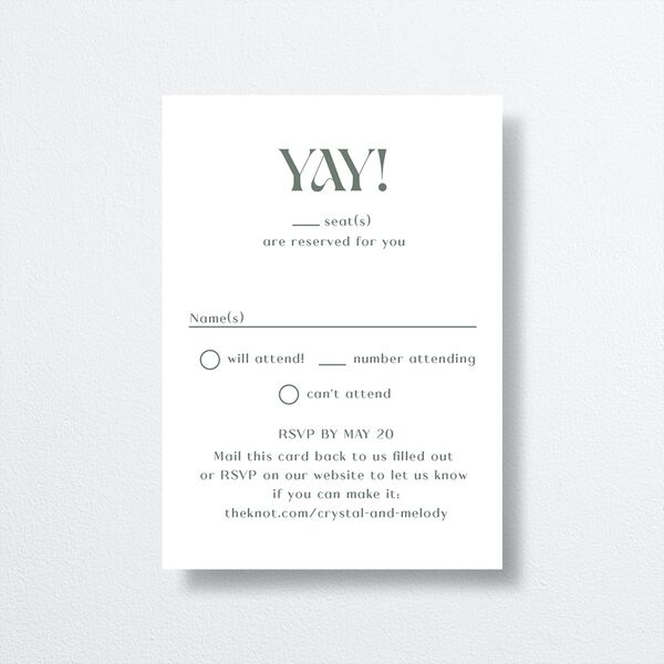 Hawaiian Tropical Lilies Wedding Response Cards Eucalyptus Signature