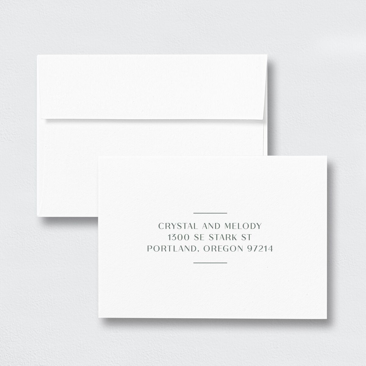 Hawaiian Tropical Lilies Response Card Envelopes White Eucalyptus Return Address Signature Standard