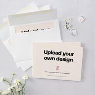 Upload Your Own Design Landscape Bridal Shower Invitations Pure White Signature Blank Standard