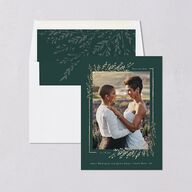 Exquisite Branches Botanical Save The Date Cards Gold Deep Lake Signature smooth Blank No Standard