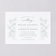Floral Adornment Wedding Invitations Eucalyptus Signature Blank No Standard