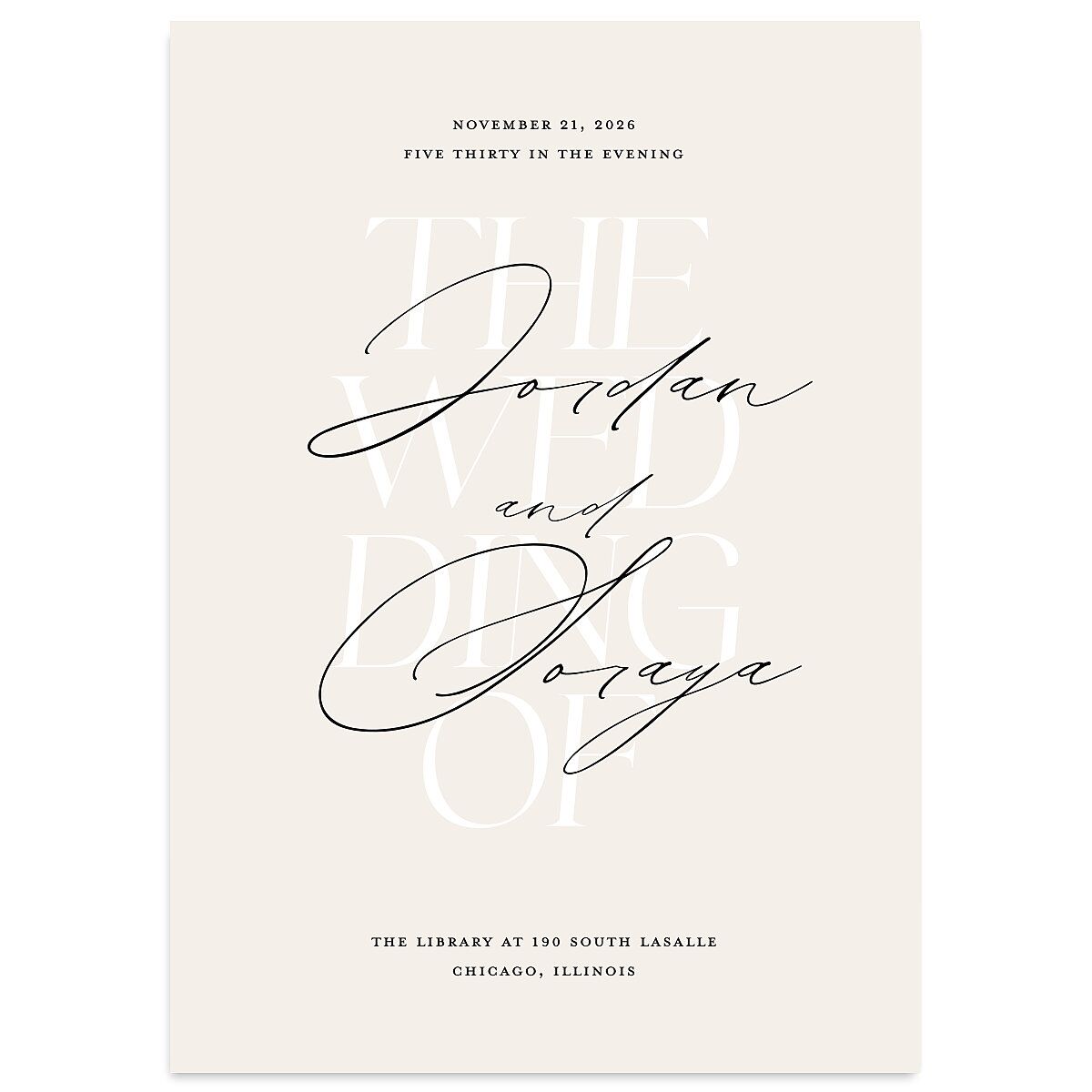 Overlay Wedding Invitations