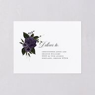 Dark Gothic Roses All-in-One Wedding Invitations Regency Signature Light Both Recipient and Return Addresses No