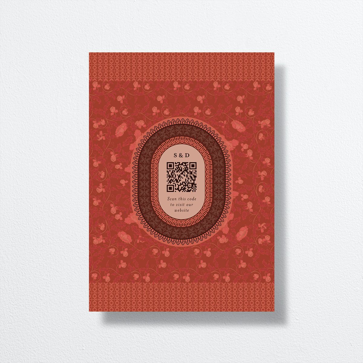 Kaleidoscope Tapestry Save the Date Cards Chocolate Signature smooth No