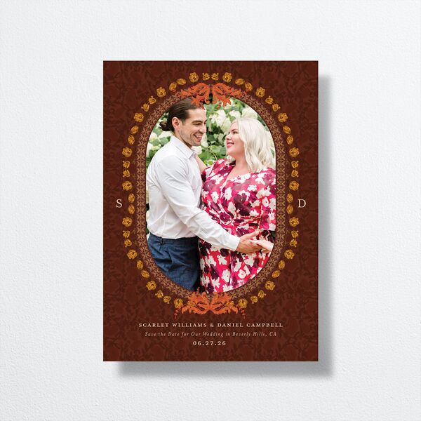 Kaleidoscope Tapestry Save the Date Cards Chocolate Signature smooth No