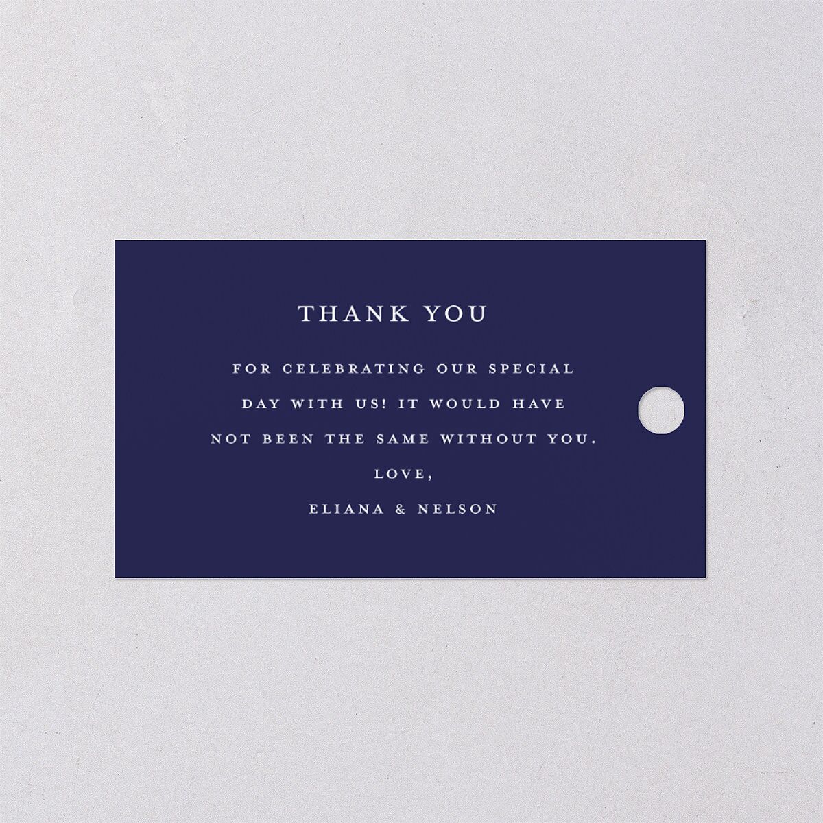 Classic Photo Favor Gift Tags Navy Signature
