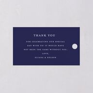 Classic Photo Favor Gift Tags Navy Signature