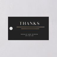 Refined Frame Favor Gift Tags Gold Charcoal Signature