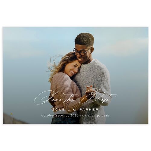 Delicate Boho Save the Date Postcards Copper