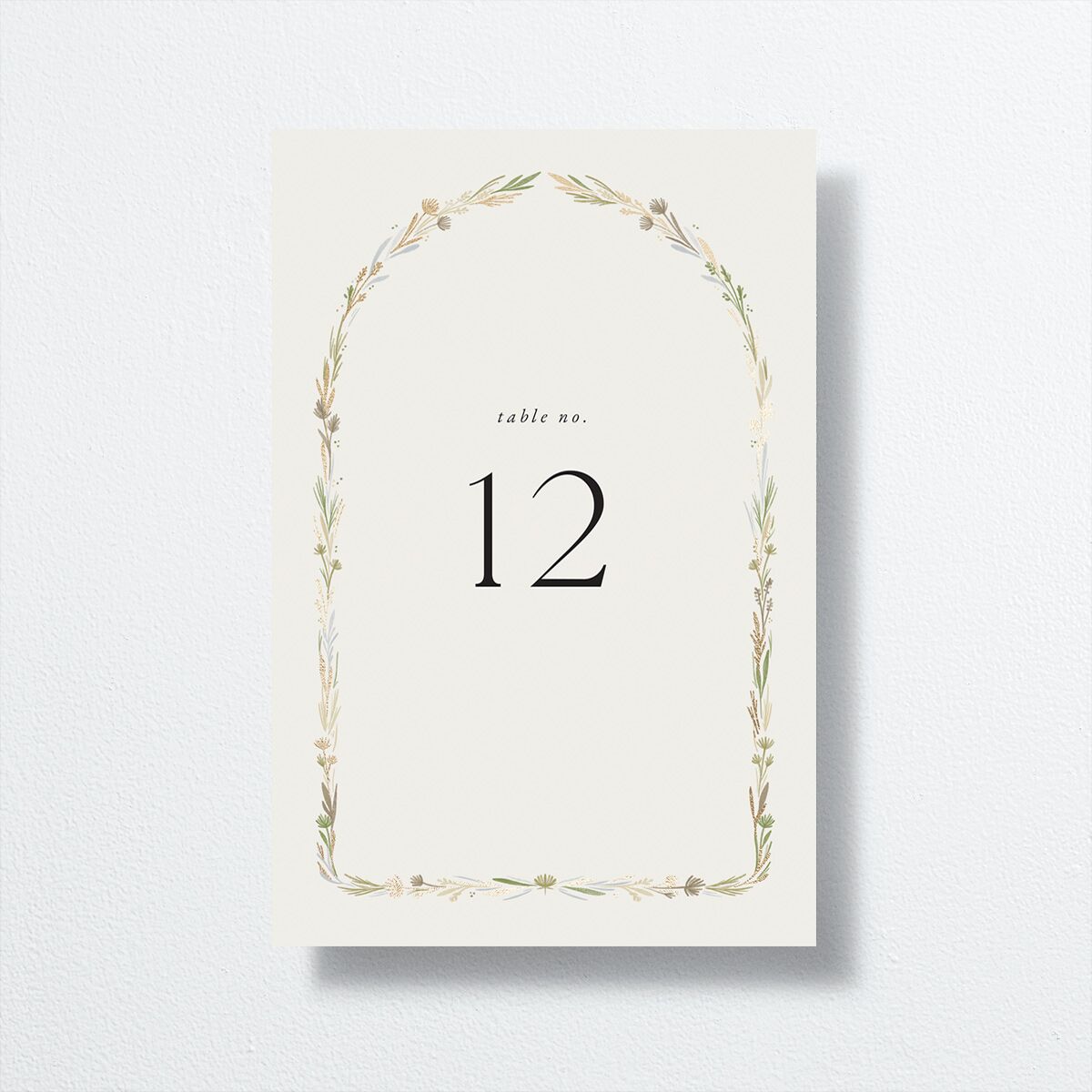 Delicate Boho Table Numbers Gold Champagne Signature