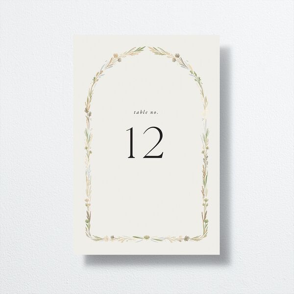 Delicate Boho Table Numbers Gold Champagne Signature