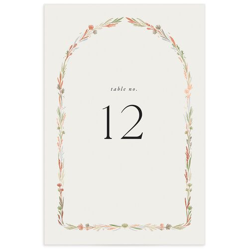 Delicate Boho Table Numbers Rose Gold Champagne Signature