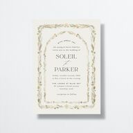 Delicate Boho Wedding Invitations Gold Champagne Signature No