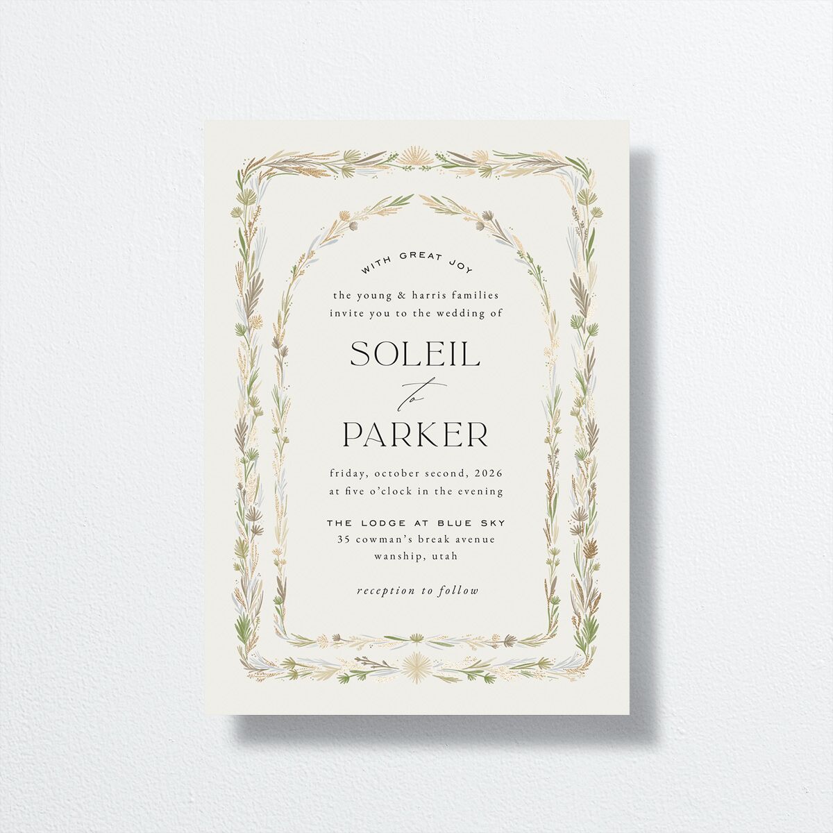 Delicate Boho Wedding Invitations — view 2