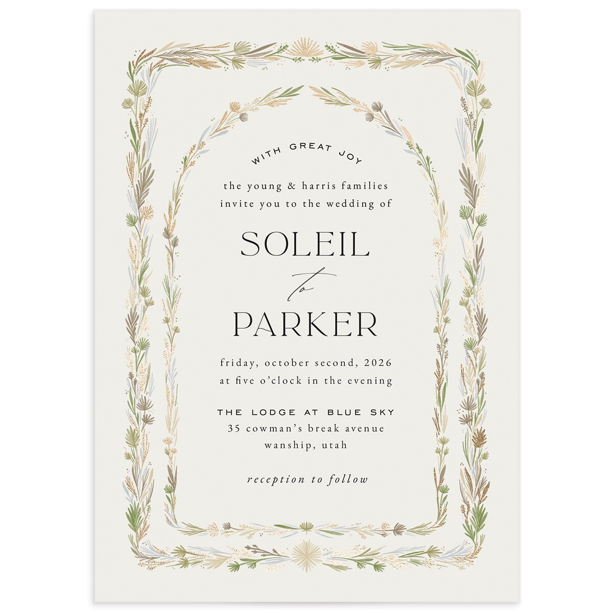 Delicate Boho Wedding Invitations