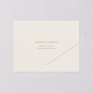 Black Tie Crest All-in-One Wedding Invitations Umber Signature Light Both Recipient and Return Addresses No