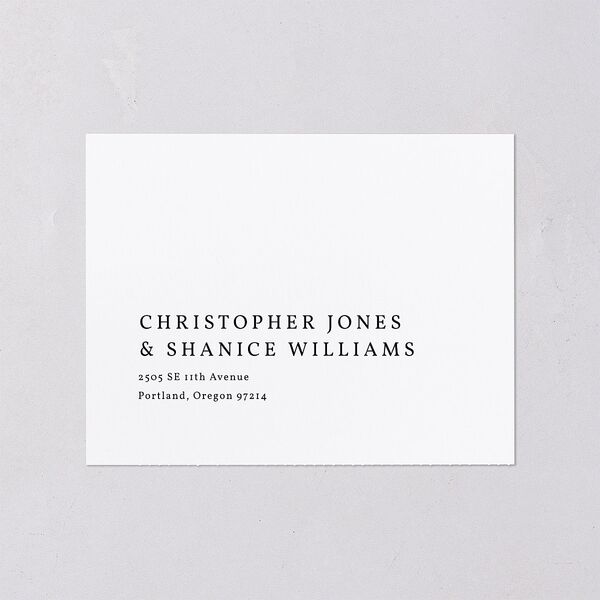 Natural Palette All-in-One Wedding Invitations Pure White Signature Light Both Recipient and Return Addresses No